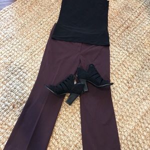 Burgundy trousers